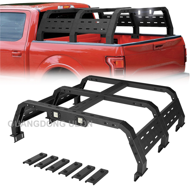 Universal Pickup Truck Bed Roll Bar Tub Rack Adjustable Bed Ladder Rack Roof Rack Fit F150 Dodge Ram Chevy Silveradotruck Bed