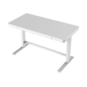 JIECANG Modern L-Shaped Office <strong>Computer</strong> <strong>Desk</strong> with Tempered <strong>Glass</strong> Tabletop Electric Lifting Drawers - Product Image 2