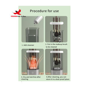 Limpiador de Brochas de Maquillaje USB de Bajo Precio para Compras Mixtas, Limpiador Giratorio Automático para una Limpieza Profunda, Mezclador de Lavado Portátil - Product Image 4