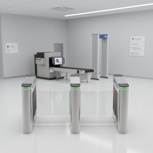 Biometric Swing Barrier Turnstile <strong>Fingerprint</strong>, QR, And Face ID <strong>Access</strong> <strong>Control</strong> <strong>Access</strong> <strong>Control</strong> Swing Turnstile - Product Image 1