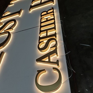 Numéros et lettres en acier inoxydable 3D Signes Numéros de maison lumineux Numéros de maison LED rétroéclairés en métal - Product Image 2