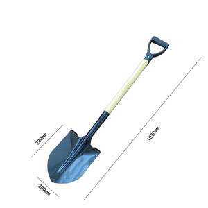 Pala de Jardín con Mango de Madera y Hoja de Acero, Herramientas de Granja, Pala 518, Cabeza Redonda, Mango Largo de Madera con Empuñadura en <span class=keywords><strong>D</strong></span> - Product Image 3