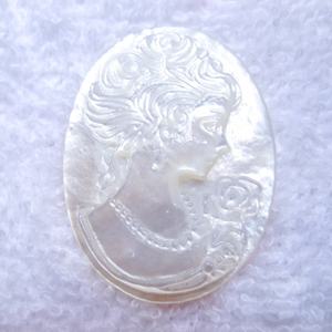 <span class=keywords><strong>Camée</strong></span> sculptée à la main en <span class=keywords><strong>nacre</strong></span>, style antique et vintage, sculpture de tête en coquillage naturel, pour la fabrication de bijoux, vente en gros - Product Image 2