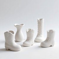 Sculpture de cœur anatomique en biscuit - Modèle en céramique 3D non peint pour l'art médical et la peinture à la main personnalisée