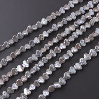 Perles de culture naturelles d'eau douce blanches de qualité AAA, forme baroque papillon, certifiées par un tiers, 11-12 mm x 8-9 mm pour la joaillerie