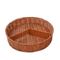 Promo Panier multifonctionnel de haute qualité à 3 compartiments, design moderne en forme de rotin, écologique, pour supermarché, cuisine, fruits et pain