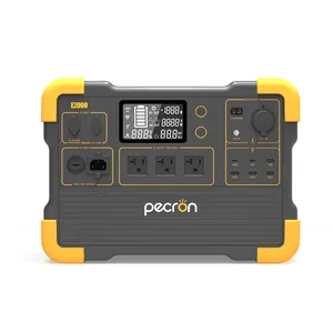 PECRON E2000终极UPS便携式电站，高级快速充电太阳能发电机，太阳能系统