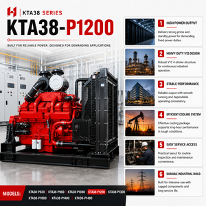 <span class=keywords><strong>Moteur</strong></span> diesel CUMS KTA38-P1200 <span class=keywords><strong>V12</strong></span> 37,7 L 809 kW 1500 tr/min, unité de pompage d'eau à démarrage électrique pour la lutte contre les incendies et le drainage - Product Image 2
