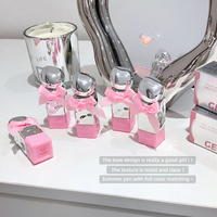 Gege Bear Factory Sales Coffret de rouges à lèvres doux et tendres, maquillage longue tenue transparent, effet repulpant, non collant, brillant à lèvres scintillant