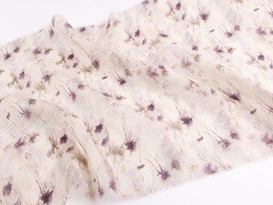 Medio transparente piel amigable Rosa marrón mezcla pequeña floral arrugas verticales textura Tencel tela de nailon vestido tela DIY