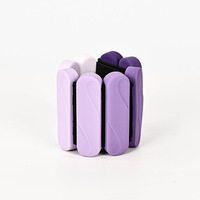 Poids de poignet et de cheville à couleur dégradée 2 lb/paire, bracelets lestés en silicone pour les entraînements des bras et des jambes, Pilates, Yoga, marche, fitness à domicile
