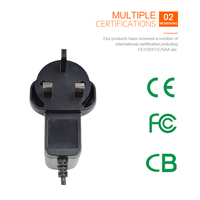 Adaptateur d'alimentation 12V 1a DC, 100-240v 50/60Hz, prise ue