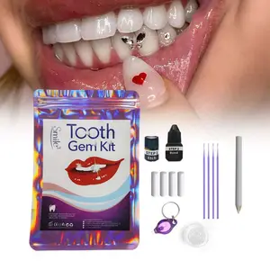 In Stock Custom Logo Diy Tooth Gem Material Kit Light Cure Adhesive Bond Etchant Gel Composite Tooth Gem Kit