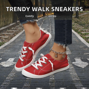 Baskets plateforme classiques tendance pour femmes, à lacets, souples et confortables pour la marche en extérieur - Product Image 2