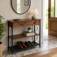 Console de luxe moderne en bois avec armoire pour salon, salle à manger, entrée, villa, hôtel, chambre, ferme, école