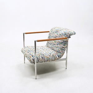 Fauteuil individuel de style vintage de luxe avec accoudoirs en acier inoxydable, mobilier de détente pour la maison, idéal pour balcon et salon - Product Image 3