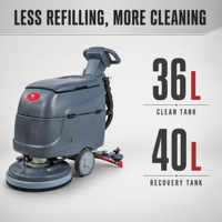 Nettoyeur de sols autoporté CleanHorse H10, machine de nettoyage des sols des gymnases scolaires, alimenté par batterie, machine de nettoyage automatique commerciale
