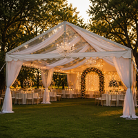 Tente de mariage en aluminium, résistante aux intempéries, flexible, extensible, résistante au vent et à la neige, pour la restauration et les fêtes