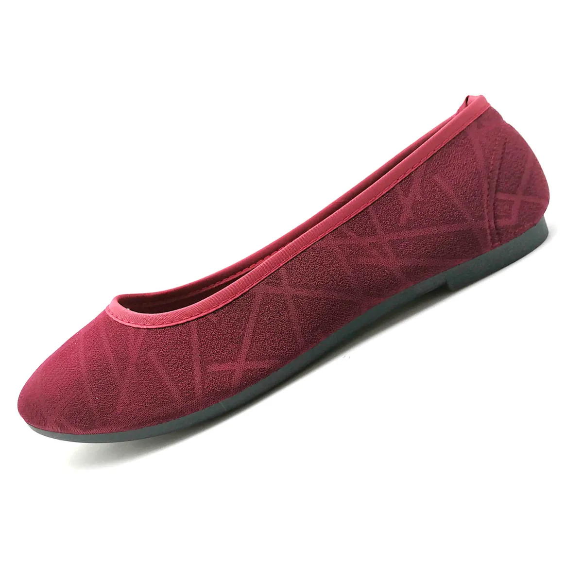 Red Fabric Women Casual Shoes Casual Flats Cheap Price Comfortable PVC Outsole