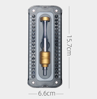 Kit de tournevis électrique sans fil 37-en-1 en alliage S2 avec support, multifonctionnel pour la réparation de téléphones portables, lunettes, ordinateurs portables et tablettes