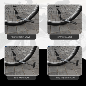 Pompe miniature BOMB P300 - Légère, étanche, pression de 80 à 130 PSI, matériau PA durable, fonctionnement manuel pour vélos de montagne et de route - Product Image 6