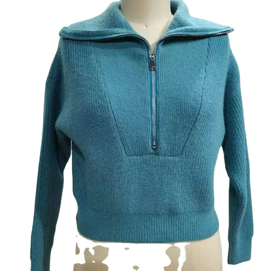 Wholesale Cotton Ladies Sweaters Hoodies Sweatshirts Zipper Pullovers Shorts Knitted Sweaters