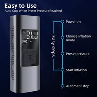 BR pompe à Air électrique pour voiture, Portable, compresseur filaire, pneu gonflable, dégonfleur, LED, Charge USB, voiture, moto, vélo