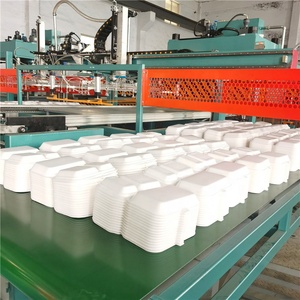 Small Semi Automatic Foam Food Box Machine / Disposable Foam Plates Making Machine