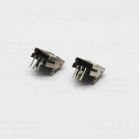 Conector de ángulo recto de doble fila hembra MINI USB Altura 9,8mm Posiciones 5P para placa Pcb o conector de carga de teléfono móvil