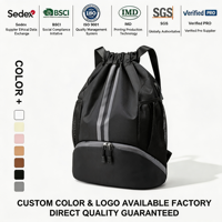 Sac à dos de sport léger, imperméable et personnalisé, respectueux de l'environnement, avec cordon de serrage, pour les voyages à la plage et les activités de plein air, unisexe