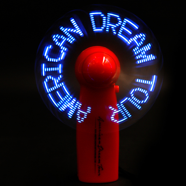 Mini Flashing Programmable Led Fan/LED Message Fan