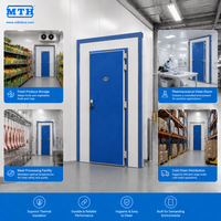Porte battante manuelle en acier coloré à isolation thermique sur mesure pour chambre froide commerciale et congélateur