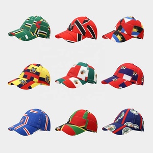 Casquettes de baseball réglables avec drapeau national imprimé numériquement, casquette de sport B-4037 - Product Image 1