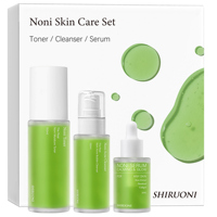 Ensemble de soins de la peau du visage au collagène de noni, antioxydant, nettoyant visage, tonique, sérum, vitamine C, blanchissant, éclaircissant, anti-rides, OEM