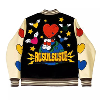 Nouvelle conception de veste universitaire pour hommes, veste bomber de baseball, veste décontractée vintage unisexe, streetwear avec patchs