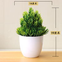 Tanaman Bonsai Plastik Mini Pot Bunga Artifisial Modern Sentuhan Alami Dekorasi Meja Kamar Mandi Hadiah Hari Ibu Natal
