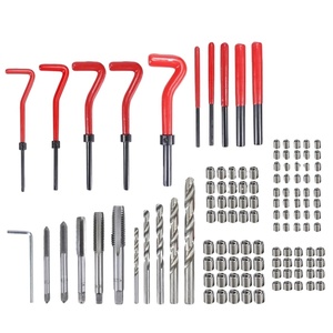 Kit de reparación de roscas de 131 piezas personalizable OEM, llaves de acero, taladros, herramienta de broca de mano para automóvil, métrica inglesa - Product Image 1