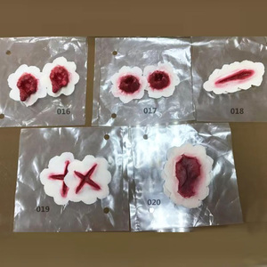 Maschere di Halloween in Lattice con Effetto 3D, Trucco Temporaneo per Film <span class=keywords><strong>Horror</strong></span>, Ferite Sanguinanti, Copertura per Collo, Stampa a 4 Colori per Feste - Product Image 2