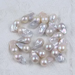 Wholesale 9-10mm Natural Freshwater Pearl High Luster Rice Baroque Pearls Loose