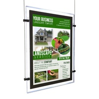 Cadre photo lumineux LED magnétique A3 A4 pour affichage publicitaire, agent immobilier, vitrine, affiche acrylique rétroéclairée