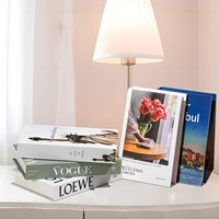 Vente en gros de livres décoratifs personnalisés en faux cuir pour la décoration de la maison, style moderne de luxe, boîte de rangement vide en forme de livre