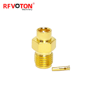 Suministro de fábrica para conector hembra SMA recto para Cable semirrígido RG402 0.141 contacto de latón de 50 ohmios para aplicaciones RF
