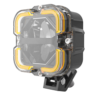 4 pouces DRL Dual Color 6000k Led Work Light Strobe LED Spot Light Pods Lamp Square for Truck Pickup Offroad LED Driving Lights