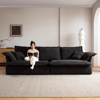 Canapé compact en tissu Timberight, style italien minimaliste, avec dossier réglable, idéal pour penthouse, suite ou salon.