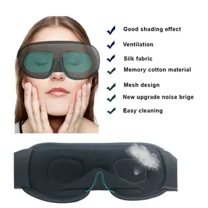 3D Contoured Eye Sleeping Mask Travel Sleep Eye Lash Mask Comfortable Blocking Light Thick With Nose Custom Logo