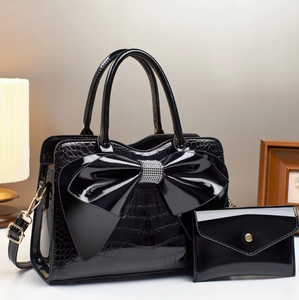 Bolso de mujer de moda, muy vendido, bolso de mano portátil de cuero PU, cartera grande, bolso tote con diseño de lazo - Product Image 4