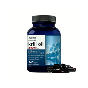 Les gélules d'huile de krill et d'astaxanthine de haute qualité favorisent la santé immunitaire, de la peau, des yeux, du cerveau, des articulations, des os et des ongles. - Product Image 1