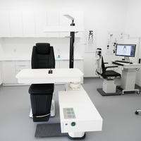 Medical Optometry Equipment Motorized Eye Test Workstation Ophthalmic Unit Electrical Refraction Comebined Table and Chair Set