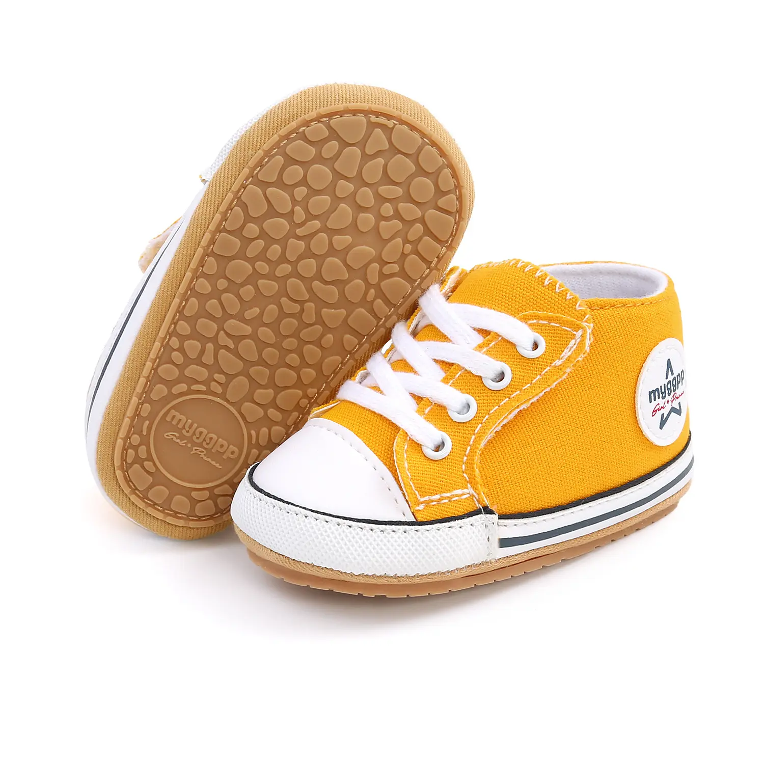 Chaussures à semelle souple en toile Velcro pour bébé, vente en gros, chaussures pour nouveau-né, accessoires et premiers pas,