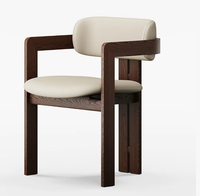 Fauteuil de cuisine moderne italien chaise de salle à manger en bois massif de haute qualité dossier ferme maison contemporaine salle à manger salons